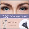 3 PCS Mascara Fan Brush, Angled Fan Shaped Eyelash Brush