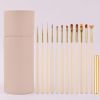 White Gold Nail Pen Set of 12 ,Color Drawing Wire Phototherapy Painting Set