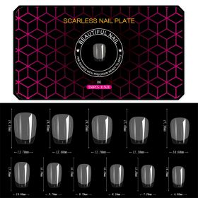 1 Box 500-550PCS Hot Black Box Nail Sheet Ultra-Thin Seamless Matte False Nail Tips Soft Gel Manicure Tips (Kinds: 6)