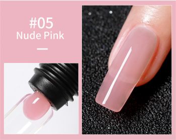 AS Brand 30ml Glitter Nude Pink Clear Polygels Acrylic Extension Hard Nail Gel Builder For Nails (Color: 005#)