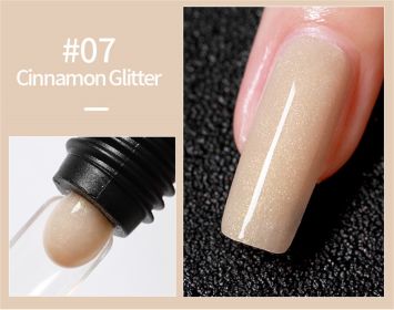 AS Brand 30ml Glitter Nude Pink Clear Polygels Acrylic Extension Hard Nail Gel Builder For Nails (Color: 007#)