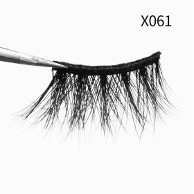 1Pair Mink Eyelashes Soft Natural Curl Half Eyelash For Eye Makeup Eye End Thicky Messy Handmade Lashes Hotsale Lash Wholesale (Color: X061)