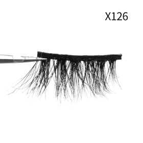 1Pair Mink Eyelashes Soft Natural Curl Half Eyelash For Eye Makeup Eye End Thicky Messy Handmade Lashes Hotsale Lash Wholesale (Color: X126)