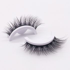 1Pair Glue-free False Eyelashes Wispy Natural Lashes Long Eyelash Self-adhesive Lash Extension Reusable Handmade Lash For Makeup (Color: B30)