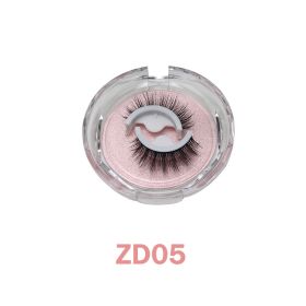 1Pair Glue-free False Eyelashes Wispy Natural Lashes Long Eyelash Self-adhesive Lash Extension Reusable Handmade Lash For Makeup (Color: ZD05)