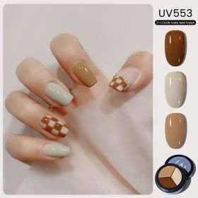 MAYCHAO Solid Color Nail Gel Polish Full Coverage Paint Gel DIY Nail Art Designs Soak Off UV LED Manicure Varnish Solid UV Gel (Color: UV553)