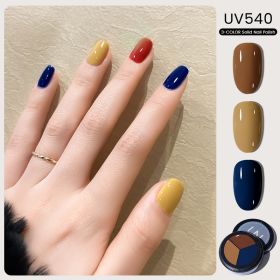 MAYCHAO Solid Color Nail Gel Polish Full Coverage Paint Gel DIY Nail Art Designs Soak Off UV LED Manicure Varnish Solid UV Gel (Color: UV540)