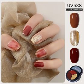 MAYCHAO Solid Color Nail Gel Polish Full Coverage Paint Gel DIY Nail Art Designs Soak Off UV LED Manicure Varnish Solid UV Gel (Color: UV538)