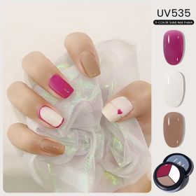 MAYCHAO Solid Color Nail Gel Polish Full Coverage Paint Gel DIY Nail Art Designs Soak Off UV LED Manicure Varnish Solid UV Gel (Color: UV535)