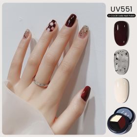 MAYCHAO Solid Color Nail Gel Polish Full Coverage Paint Gel DIY Nail Art Designs Soak Off UV LED Manicure Varnish Solid UV Gel (Color: UV551)