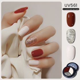 MAYCHAO Solid Color Nail Gel Polish Full Coverage Paint Gel DIY Nail Art Designs Soak Off UV LED Manicure Varnish Solid UV Gel (Color: UV561)