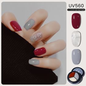 MAYCHAO Solid Color Nail Gel Polish Full Coverage Paint Gel DIY Nail Art Designs Soak Off UV LED Manicure Varnish Solid UV Gel (Color: UV560)