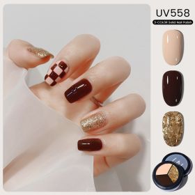 MAYCHAO Solid Color Nail Gel Polish Full Coverage Paint Gel DIY Nail Art Designs Soak Off UV LED Manicure Varnish Solid UV Gel (Color: UV558)