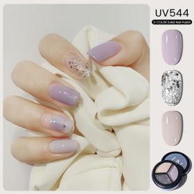 MAYCHAO Solid Color Nail Gel Polish Full Coverage Paint Gel DIY Nail Art Designs Soak Off UV LED Manicure Varnish Solid UV Gel (Color: UV544)