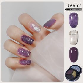 MAYCHAO Solid Color Nail Gel Polish Full Coverage Paint Gel DIY Nail Art Designs Soak Off UV LED Manicure Varnish Solid UV Gel (Color: UV552)