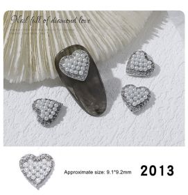 1 piece  2021 New Nail Art Love Diamond Jewelry Net Red Hot Japanese Super Flash Heart-shaped Zircon Nail Decorative Diamond Accessories (design: 2013)