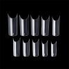 1 Box 100 Pieces Half Cover C-shape Coffin Nail Tip Artificial Fingernails