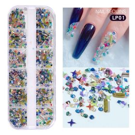 1Box Nail Art Decoration Love Designe Nail Sequins Symphony Laser Sparkle Small Red Heart Nails Ultra-thin Peach Heart Patch Jewelry (design: LP01)