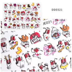 1 piece New nail art net red popular 5D nail stickers embossed three-dimensional wings decals stickers (design: DDE021)