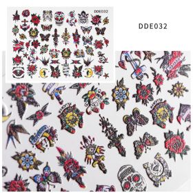 1 piece New nail art net red popular 5D nail stickers embossed three-dimensional wings decals stickers (design: DDE032)