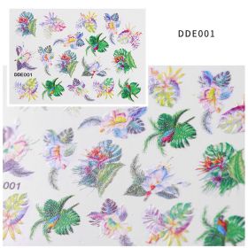 1 piece New nail art net red popular 5D nail stickers embossed three-dimensional wings decals stickers (design: DDE001)