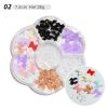 1 Box Nail Jewelry  Flower Bow Aurora Patch Bear Rhinestone Pearl Mixed Nail Decoration Drill Sequins