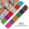 1Box 12 Girds 5 Colors various styles of Nail Art Sequins Different Size Mixed Nail Art Decorations Nails Accessories