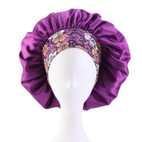 Satin Bonnet Silk Bonnet, Hair Bonnet for Sleeping (Color: Purple)