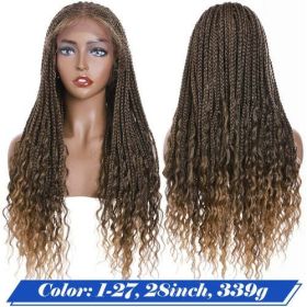 My-lady 28'' Synthetic Lace Front Wigs Cornrow Braids Knotless Lace (Wig Length: 28inches, Color: #4)