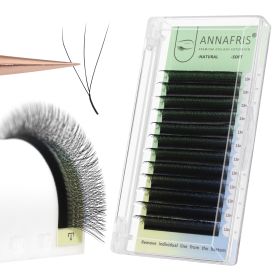 ANNAFRIS 4D YY Shape Eyelash Extension Makeup Mesh Net Cross 2D Y Shape Premade Fans Lash Extension Hand Woven Natural Soft Light Mink False Lashes (Length: 8-12mm Mix, Curl: C)