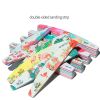 1Box Christmas Nail File Colorful Double-Side Sanding Strip 100/180 Nail File Set Nail Polishing