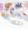 1 box of popular Christmas and Halloween three-dimensional nail art sticker ornaments;  flower and butterfly design nail art ornaments