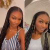 My-lady 28'' Synthetic Lace Front Wigs Cornrow Braids Knotless Lace